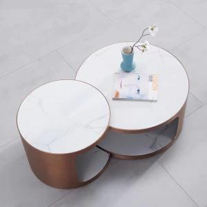 Brushed Titanium Fusion Round Nordic Coffee Table