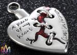 23.5g Heart Memorial Charms For Ashes