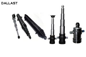 China Single Acting Telescopic Hydraulic Cylinder for Side Dumper , Electric Telescopic Cylinder factory