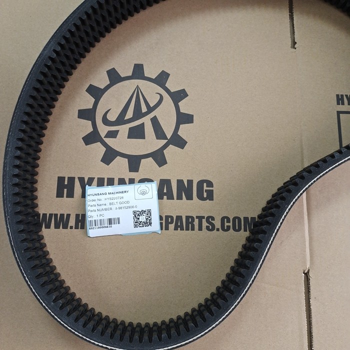 Excavator Engine Parts Fan Belt 8-98152906-0 8981529060 For ZX200 ZX210 ZX250
