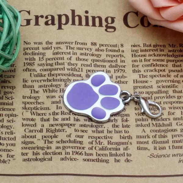 OEM / ODM Stainless Steel Pet Tags Paw Shape Dog Identity Tags