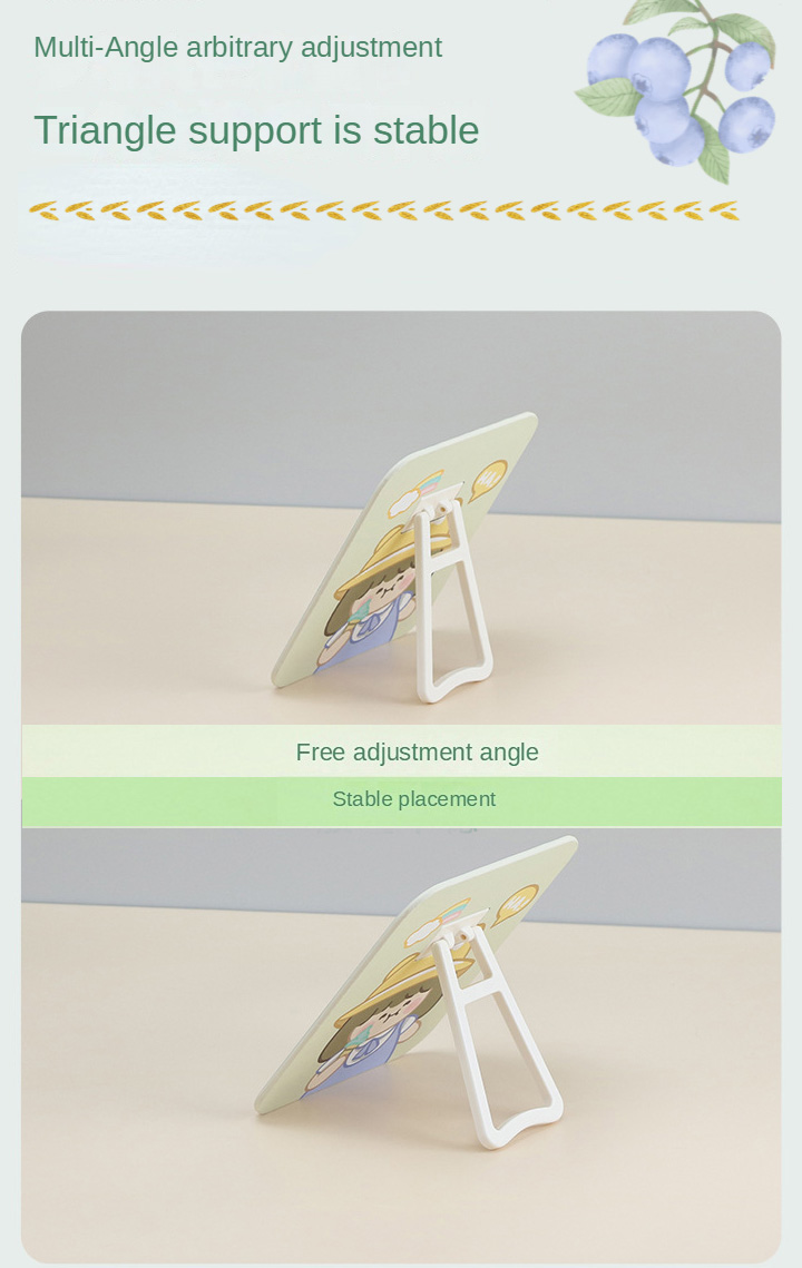 Everyday Design Pocket Adjustable Mini Cosmetic Table with Custom Round Make-Up Mirror