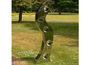 China Mirror Polished Modern Abstract Garden Stainless Steel Sculpture factory
