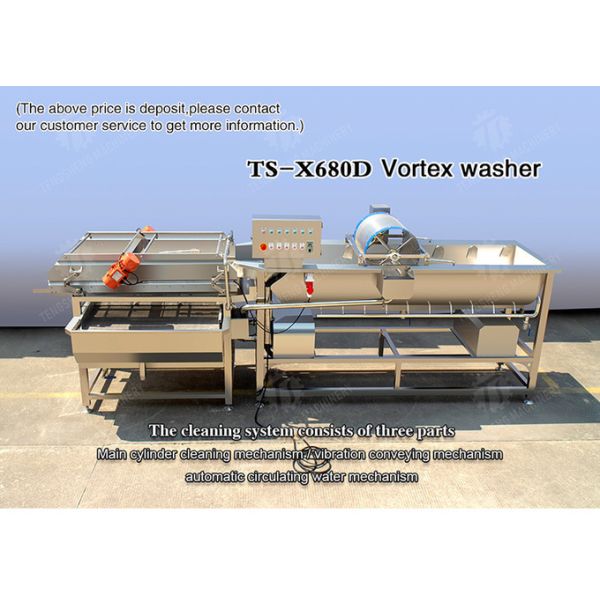 380V Eddy current water cleaning and draining machine stainless steel cleaning machine ginger washing machine
