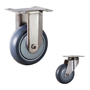 China 5&quot; 286LBS Capacity Bolt Hole Swivel Head Stainless Steel Casters factory