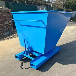 China Construction Steel Tipping Bins / Forklift Bin Tipper Forklift Dumpster Attachment factory