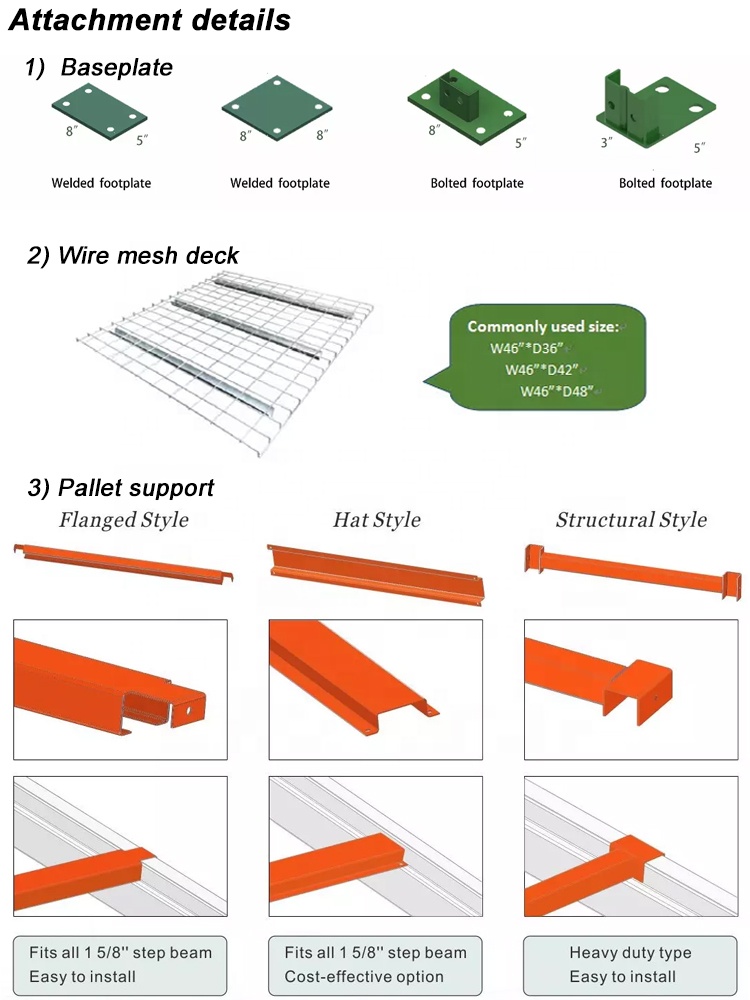Teardrop Pallet Racking System for Warehouse Storage