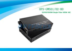 China 1310nm 1550 nm Fiber Media Converter Single Mode SM 80 Km SC 10 / 100 / 1000Base - Tx to 1000 Base - FX factory