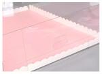 White Pink Paperboard Insert Clear PET Transparent Packaging Box
