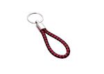 Zinc Alloy PU Leather Key Chains UV Printing Leather Key Ring Holder
