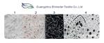Black Unique Cotton Polyester Lace Fabric Knitted with Burnout Flower Lace for