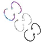 22G G23 Titanium Nose Piercing Colorful Open Indian Nose Jewelry
