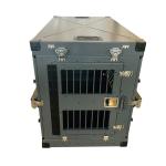 Aluminum Dog Travel Box Foldable Gray Color