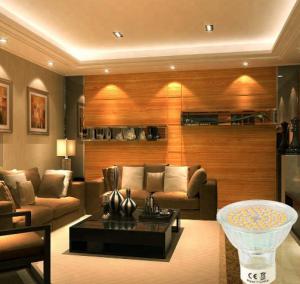 China 120 Beam Angle Led Light Bulbs Indoor High Lumen Gu10 Base Type 3000K - 6500K factory