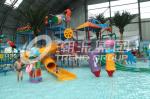 Interactive Fiberglass Water House / Slide Toddler Playground Equipment for