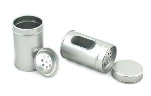 China Pepper Spice Storage Round Small Tin Boxes With PET Window Grade - A Tinplate factory