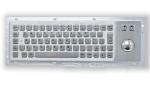 KIOSK IP65/IK07 Industrial Stainless Steel Metal Keyboard With Trackball Over