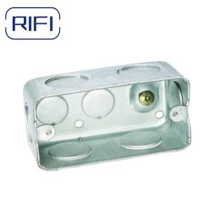 Utility Rectangle Steel Electrical Junction Box With Raised Grounding Screw