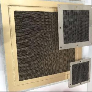 China Tinplate / Brass Frame Honeycomb Waveguide Air Vents For Emc Testing Room Faraday Cage factory