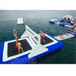 China Custom Size Color Inflatable Water Toys , trampoline Giant Inflatable Volleyball Court factory