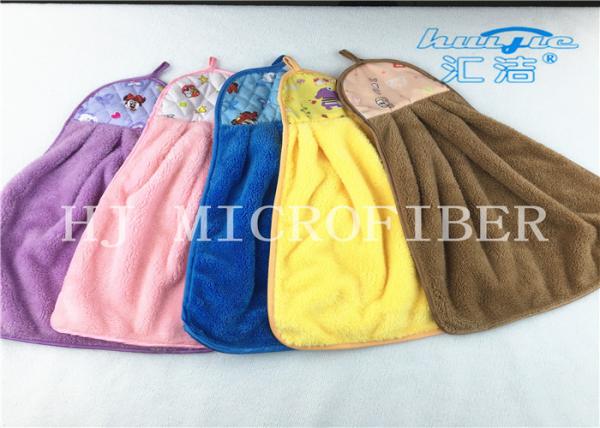 Colorful Home Essential Microfiber Cartoon Hand Towel Coral Fleece Cloth for
