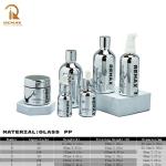 60g 20ml 30ml 100ml 120ml 150ml Silver-Plated Glass Cosmetics Packaging Lotion