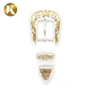 China Wenzhou KML New Design Popular Classic Vintage Shiny Zinc Alloy 2 Color Pin Belt Buckle factory