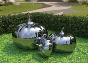 China Outdoor Decoration Custom Art Stainless Steel Pumpkin Sculpture factory