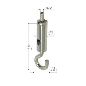 China None Safety Spring lock cable gripper Hook For Acoustic Panel YW86123 factory
