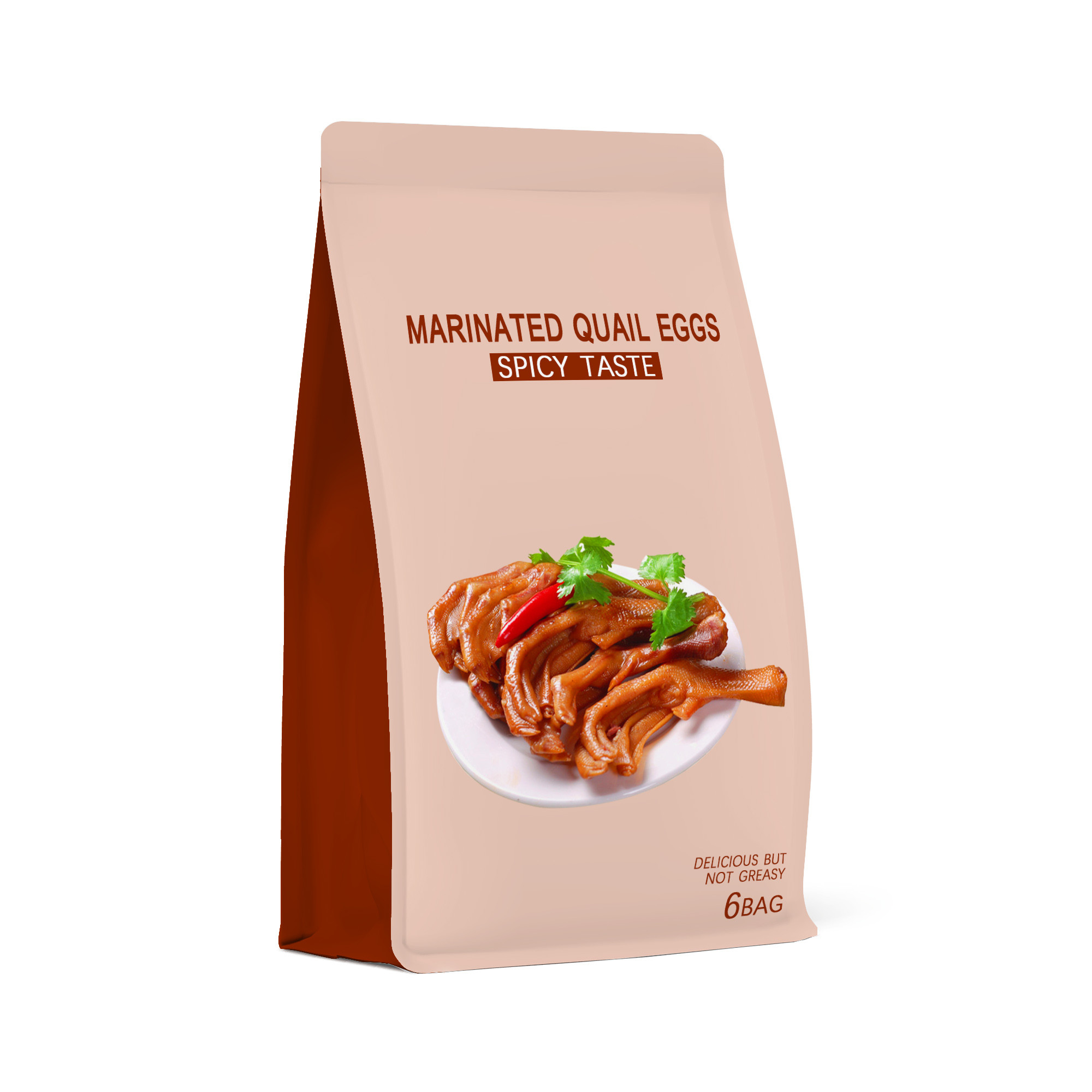 250g China Chestnut Recyclable Packaging Bags Zipper Heat Sealable