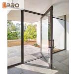 Energy Efficient Aluminum Pivot Doors Swing Open Style With Tempered Glass Glass