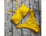 2019 Solid Bikini Brazilian Swimsuit Bikini Sexy Female Shoulder Swimsuit Bikini