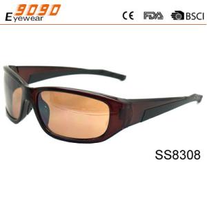 China fashionable Sports sunglasses with plastic frame , UV 400 protection lensa factory