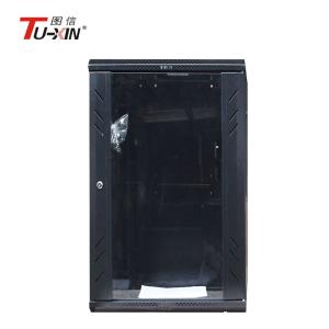 China International Standard Mobile Server Rack 19 Inch Cabinet Network With Toughened Glass Front Door factory