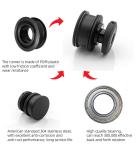 Round Tray Shape Black Sliding Shower Door Kit for 8-12mm Safe Glass Hardware