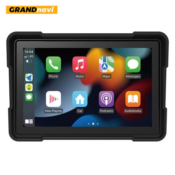 GRANDnavi 5.28inch Motorcycle CarPlay Android Auto Navigation Display Dual BT