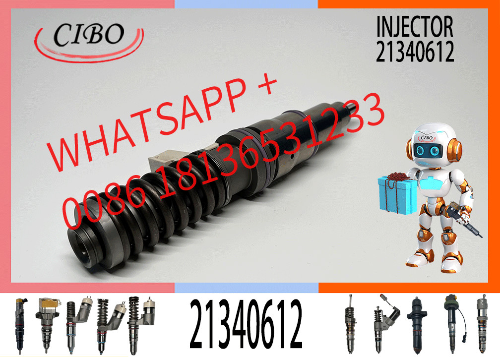 VOE21340611 21340611 Fuel Injector Common Rail Injector for Vo-lvo FM400 EC380 EC480 Excavator Aftermarket Parts Rebuild