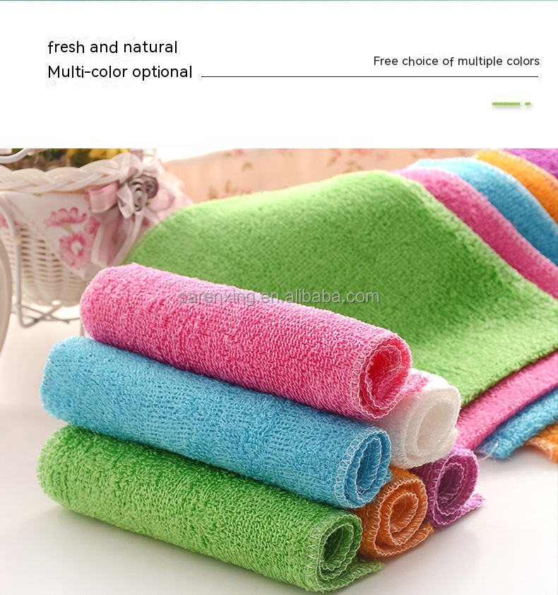Rectangle Microfiber Kitchen Cleaning Towel with Small Stripe Fabric and Customer Logo