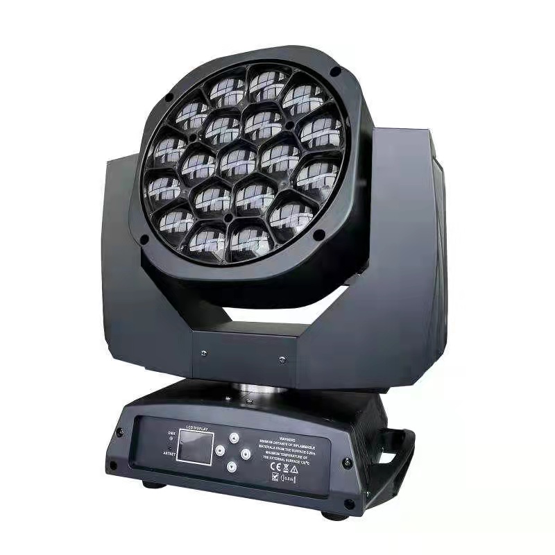 CRI 90 LED Stage Lighting System 19x15w Rgbw 4 In 1 Zoom Beam Wash Led Moving Head