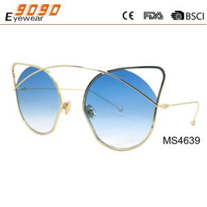 China Women Fashion Retro Cat Eye Mirrored Sunglasses Designer Glasses Shades Eyewear factory