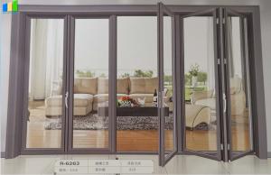 China French Interior European Aluminium Folding Doors For Homes Exterior Glass Folding Door factory