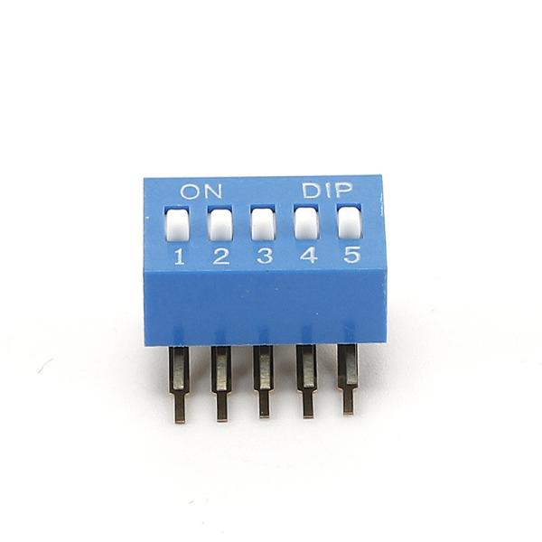 Single Throw Waterproof Electronic Dip Switch 2.54mm Pitch 8 Position 5P Single Pole