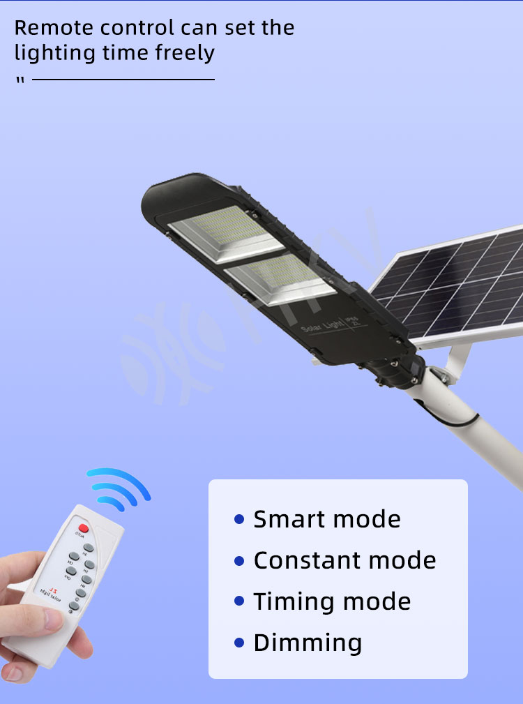 100w Solar Led Street Light Waterproof Ip66 Outdoor 50w 200w With Aluminum Body
