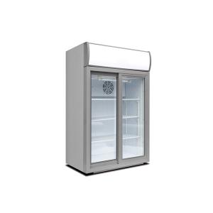 China 105L Upright beverage display cooler 2 glass door vertical showcase cold drink/soft drink refrigerator SC105L factory