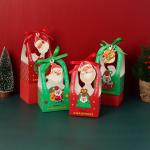 Custom Portable Christmas Cardboard Gift Boxes Packaging Coated Paper
