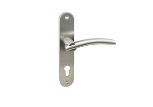 China Cheap stainless steel door handle suited for 70-80mm mortice lock center factory