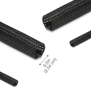 China Flame Retardant 6mm Self Wrapping Split Braided Sleeving Split Braided Cable Sleeve factory