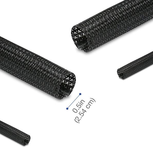 Flame Retardant 6mm Self Wrapping Split Braided Sleeving Split Braided Cable