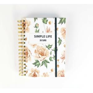 Horizontal Layout Monthly Planner Journal with Divider Tab Pages and Elastic