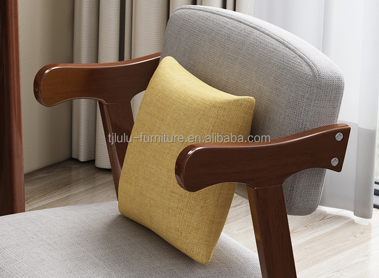 Modern Nordic Solid Wood Dining Chair with Armrest NO Folded Design Style Modern Folded NO